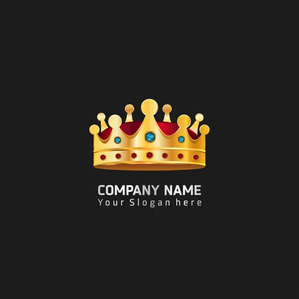 Lyxiga crown logotyp och crown monogram — Stock vektor