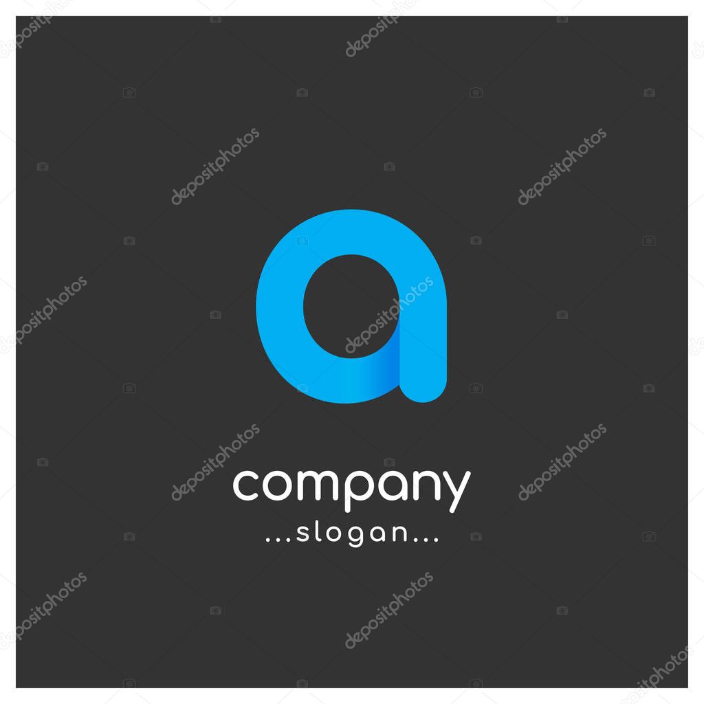 A Letter Logo, alphabet logo design, vector illustration
