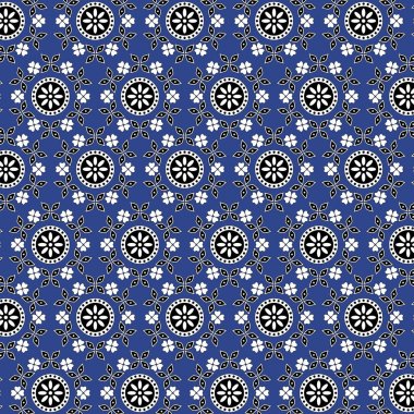 Mavi sindi Ajrak desen 