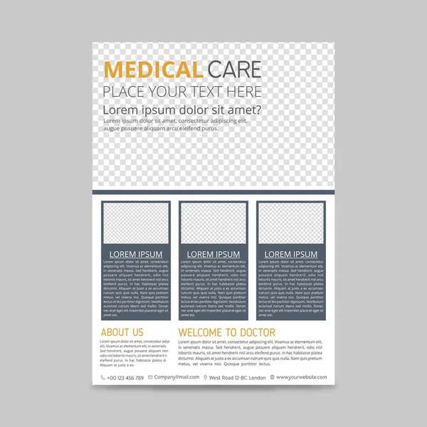 Modelo de layout de folheto médico —  Vetores de Stock