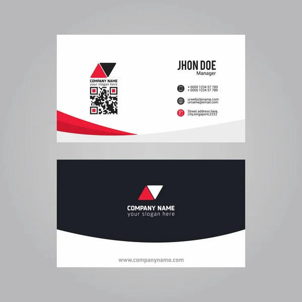 Professional Business Card met ronde hoeken — Stockvector