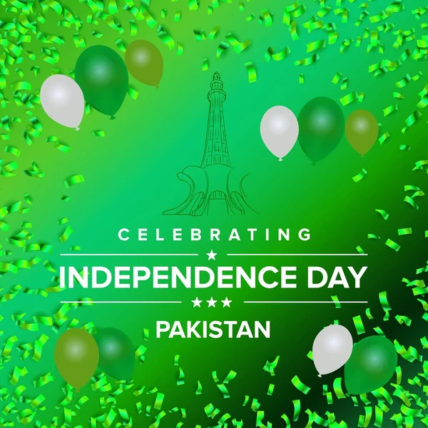 Bannière créative pour la fête de l'indépendance du Pakistan — Image vectorielle