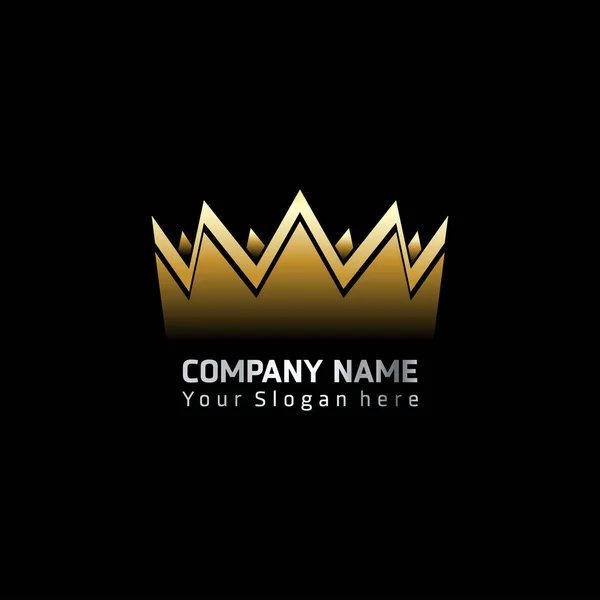 Logo couronne luxe et monogramme couronne — Image vectorielle