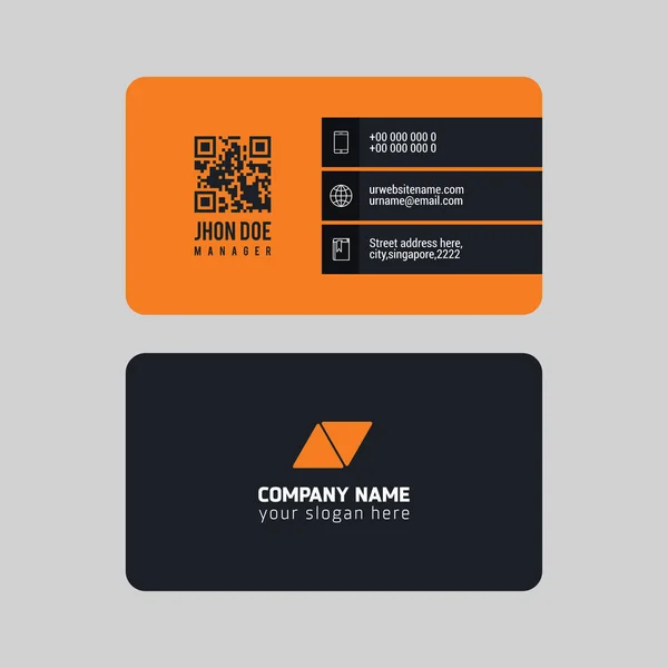 Professional Business Card met ronde hoeken — Stockvector