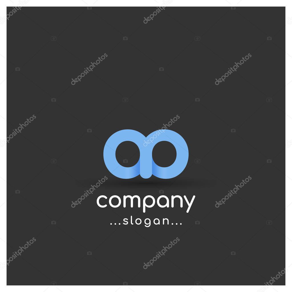 Aa Letter Logo, alphabet logo design, vector illustration