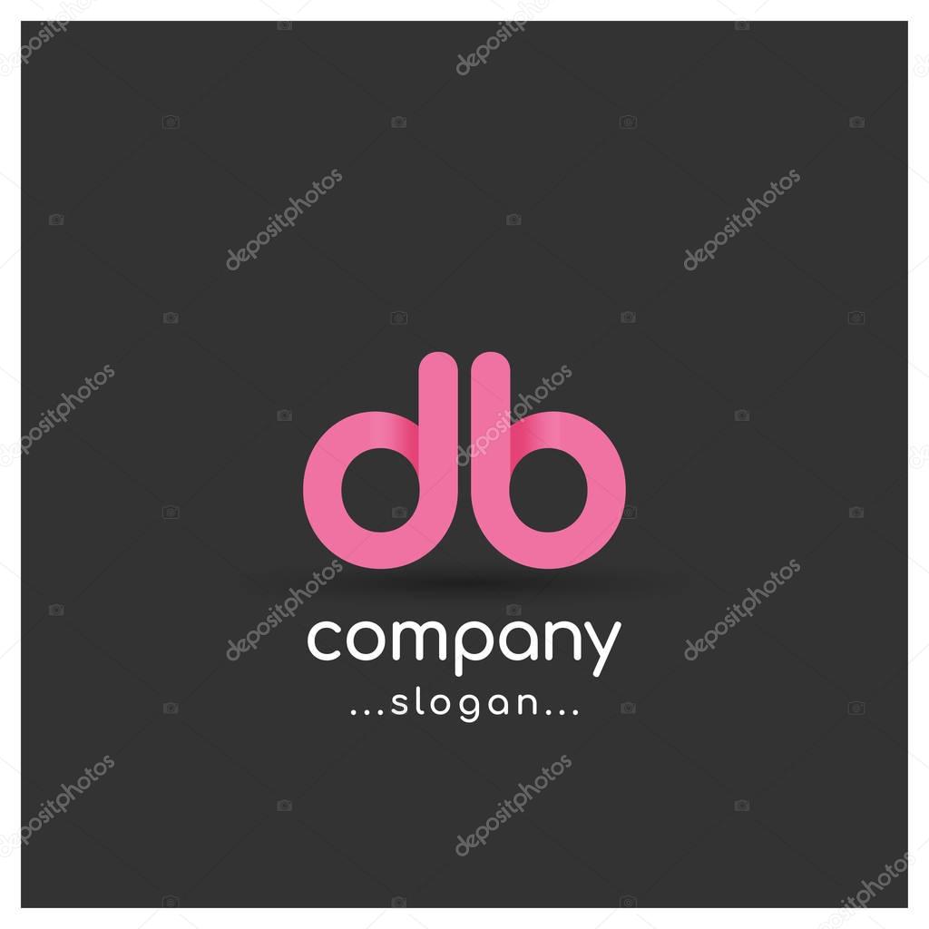 Db Letter Logo, alphabet logo design, vector illustration
