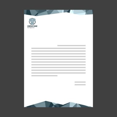 Gri zemin üzerine mektup şablonları