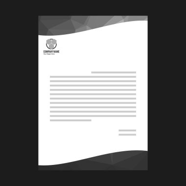 Gri zemin üzerine mektup şablonları