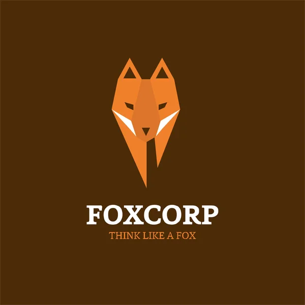 Minimalist kırmızı çözemeyecekti fox — Stok Vektör