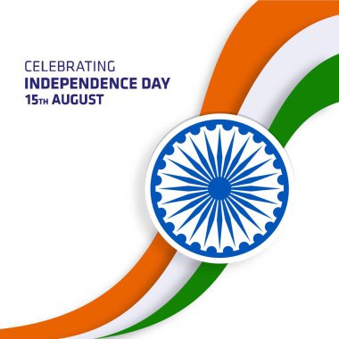 Tekerlek ile Hint tricolor bayrak