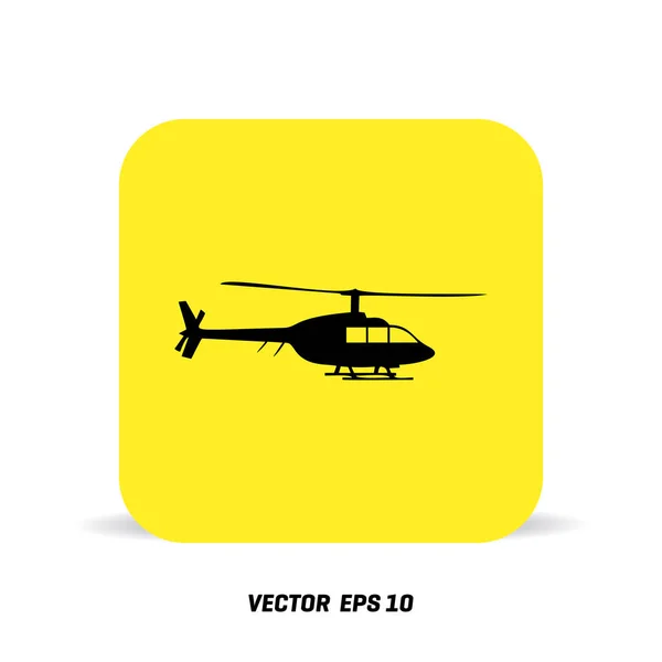 Helikopter-Symbol auf Gelb — Stockvektor