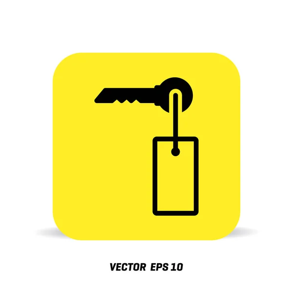 Schlüsselanhänger auf gelb — Stockvektor