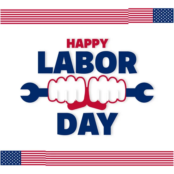 American flags and Labor day design