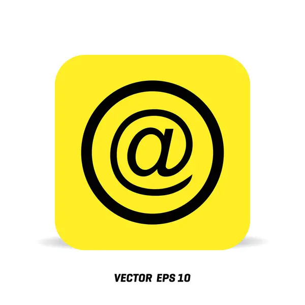 E-Mail-Symbol auf gelb — Stockvektor