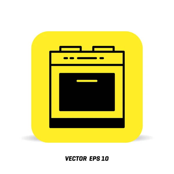 Icono plano horno — Vector de stock
