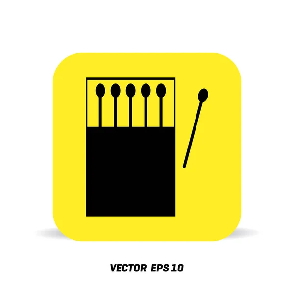 Schachtel mit schwarzen Streichhölzern — Stockvektor