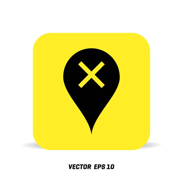 Karte Pin Flat Icon — Stockvektor