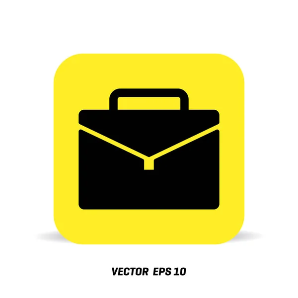 Icono maletín amarillo — Vector de stock
