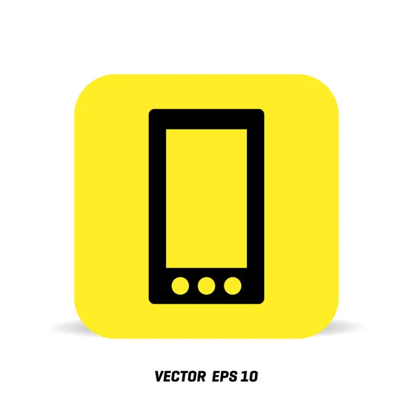 Handy-Symbol auf gelb — Stockvektor
