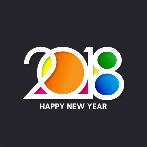 Szczęśliwego nowego roku 2018 ikona — Wektor stockowy
