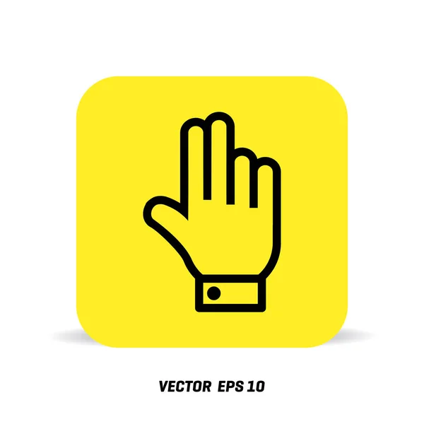 Trzema palcami na ikonę — Wektor stockowy