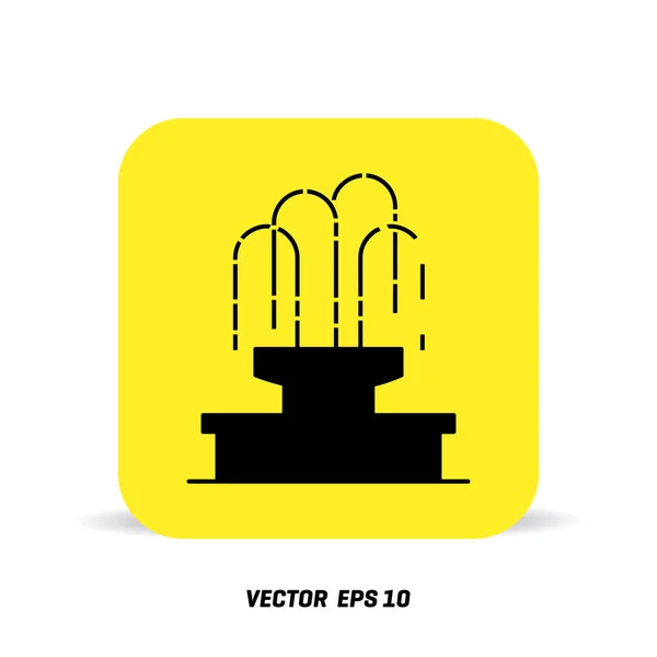 Fontein platte pictogram — Stockvector