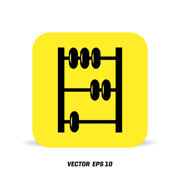 Abacus Apartamento Icono — Vector de stock