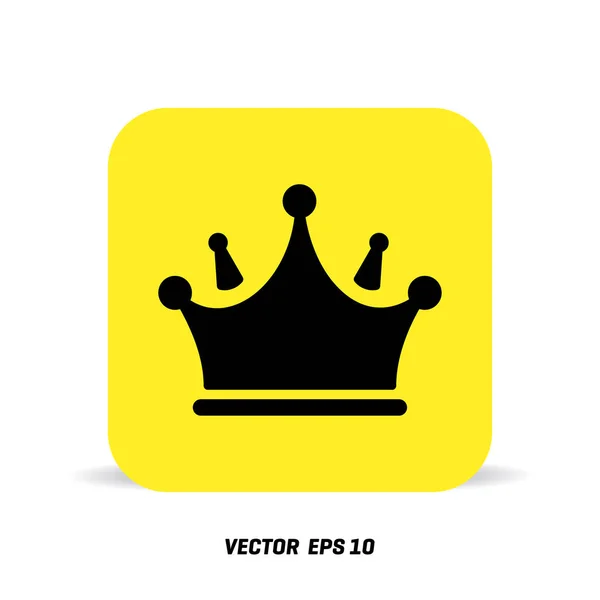 Corona icono en amarillo — Archivo Imágenes Vectoriales