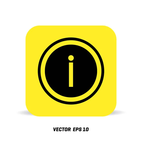 Icono plano de información — Vector de stock