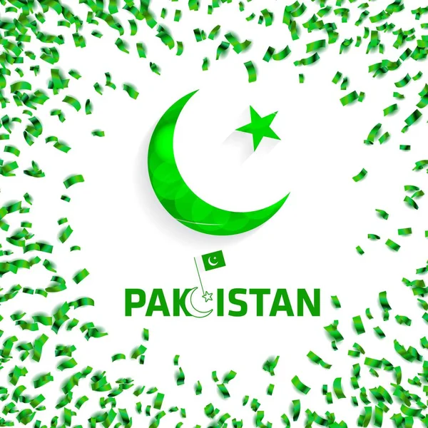 Design per il giorno dell'indipendenza del Pakistan — Vettoriale Stock