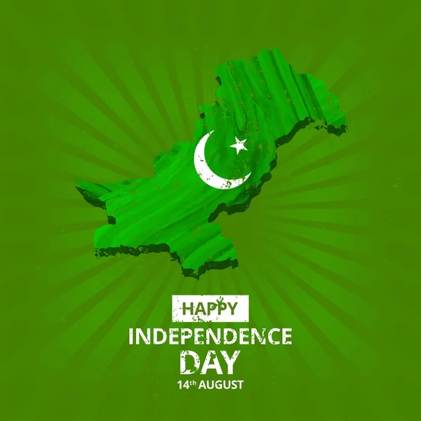 Desain untuk Hari Kemerdekaan Pakistan - Stok Vektor