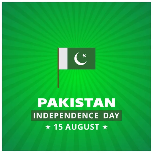 Bandera de Pakistán para el Día de la Independencia — Archivo Imágenes Vectoriales