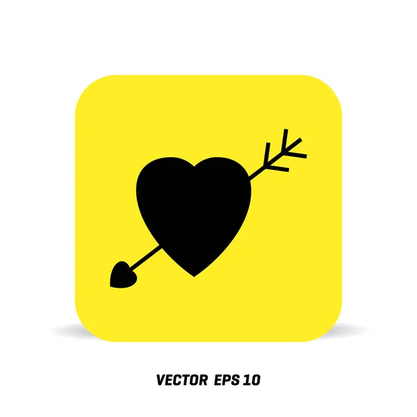 Icono de flecha del corazón — Archivo Imágenes Vectoriales