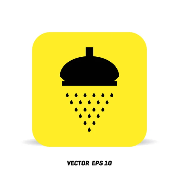 Ícone de chuveiro amarelo — Vetor de Stock