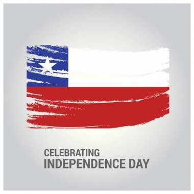 Chile Independence day greeting card  clipart