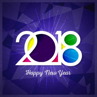 Yeni yıl 2018 tebrik kartı  