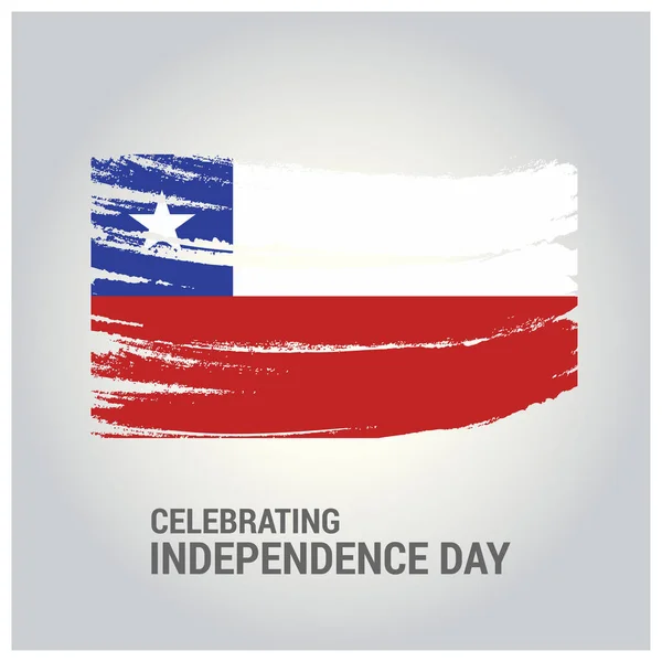 Chile Dia da independência cartão de saudação — Vetor de Stock