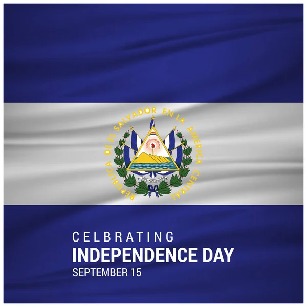 El Salvador függetlenség napja kártya — Stock Vector