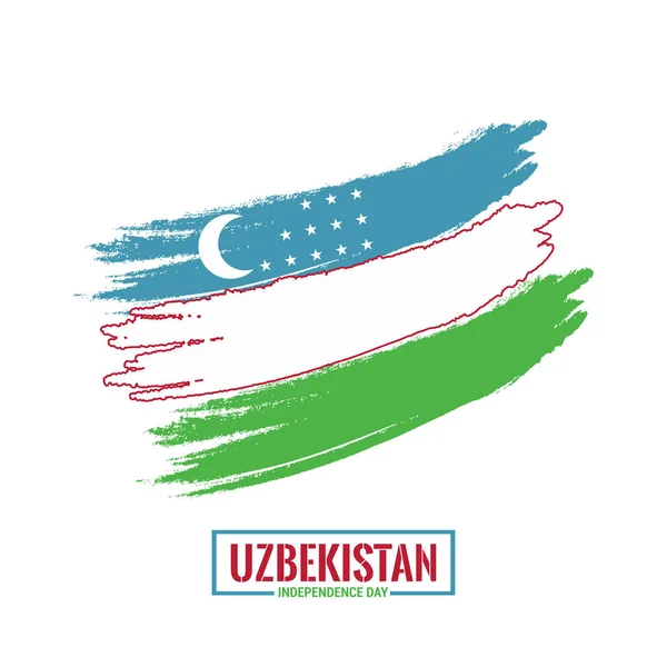 Uzbekistán Tarjeta del Día de la Independencia — Vector de stock