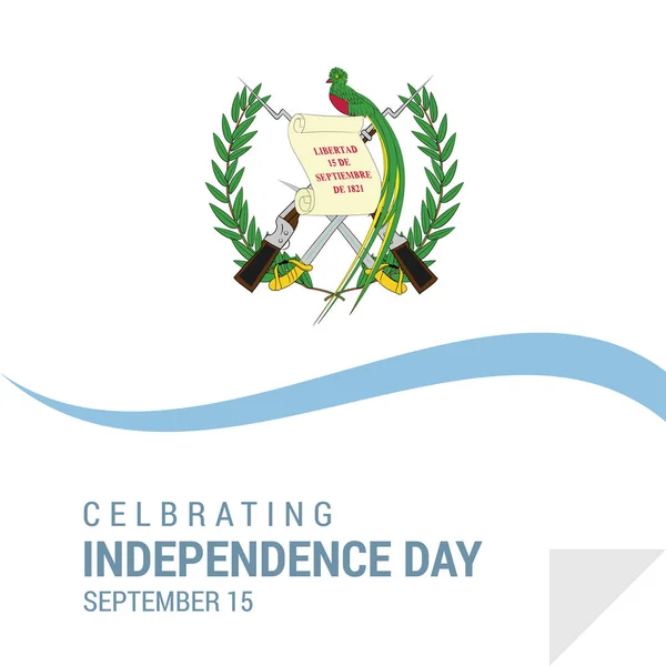 Guatemala Independence Day Card — Stock vektor