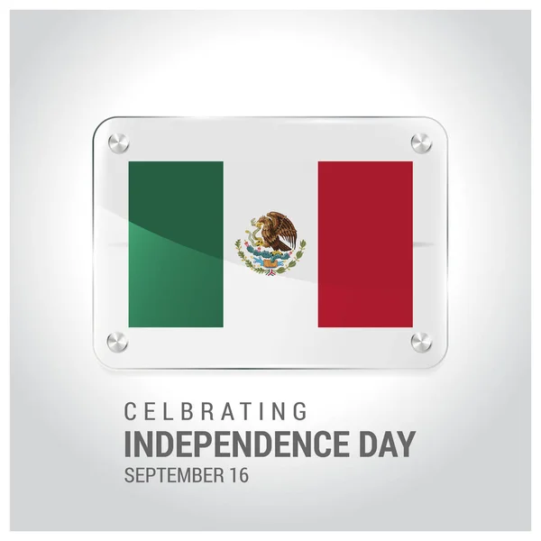 Tarjeta de felicitación día de la independencia de México — Vector de stock