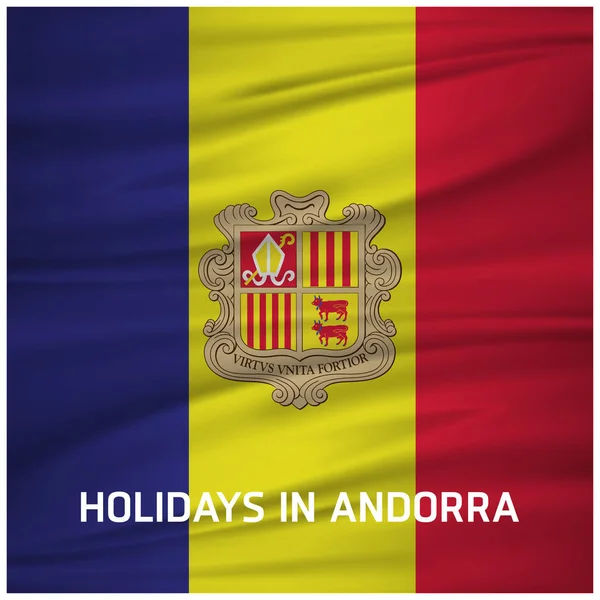 Tarjeta de felicitación Andorra — Vector de stock
