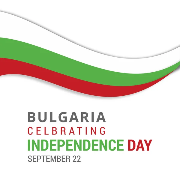 Dzień Niepodległości Bułgaria karty — Wektor stockowy
