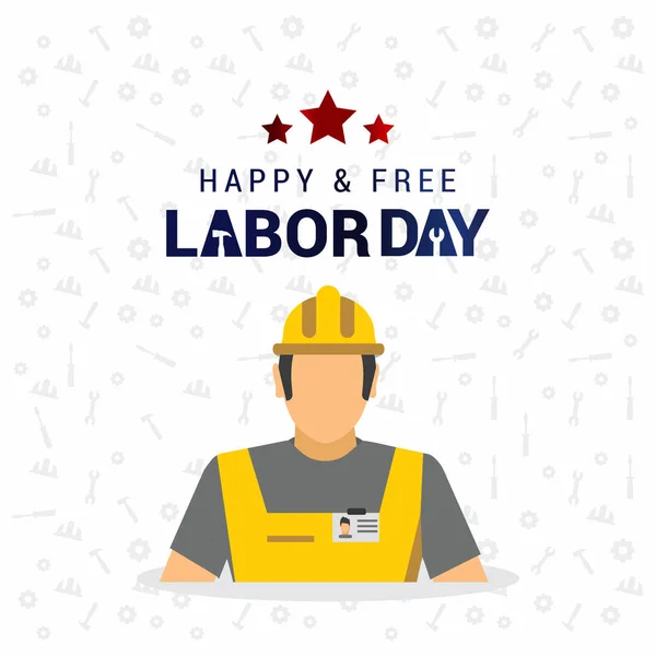 Happy Labor Day card — Stock Vector