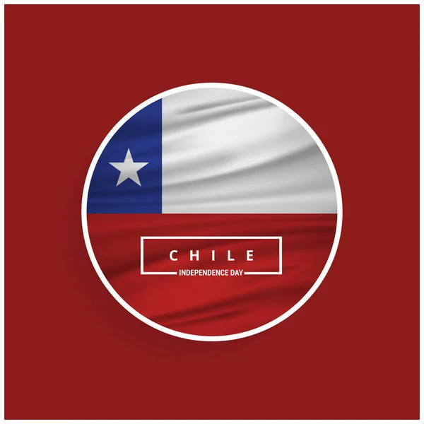 Chili Carte de vœux pour la fête de l'indépendance — Image vectorielle