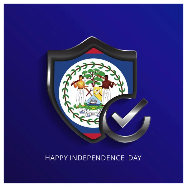 Belize den nezávislosti štít pozadí — Stockový vektor