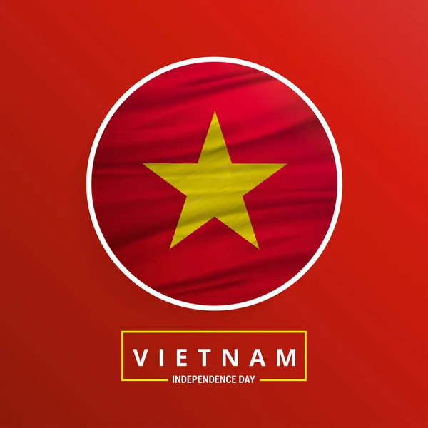 Ημέρα της ανεξαρτησίας του Βιετνάμ ευχετήρια κάρτα — Διανυσματικό Αρχείο