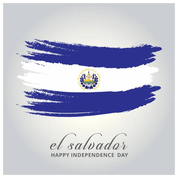 Cartão do dia da independência de El Salvador —  Vetores de Stock