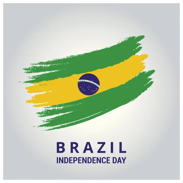 Tarjeta de felicitación día de la independencia de Brasil — Vector de stock