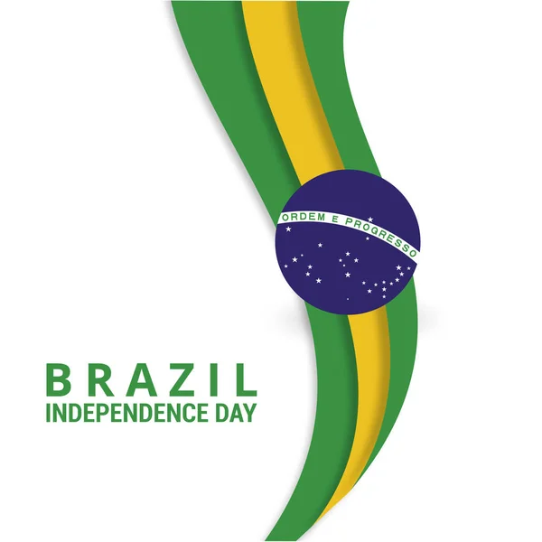 Brazil Dzień Niepodległości kartka okolicznościowa — Wektor stockowy